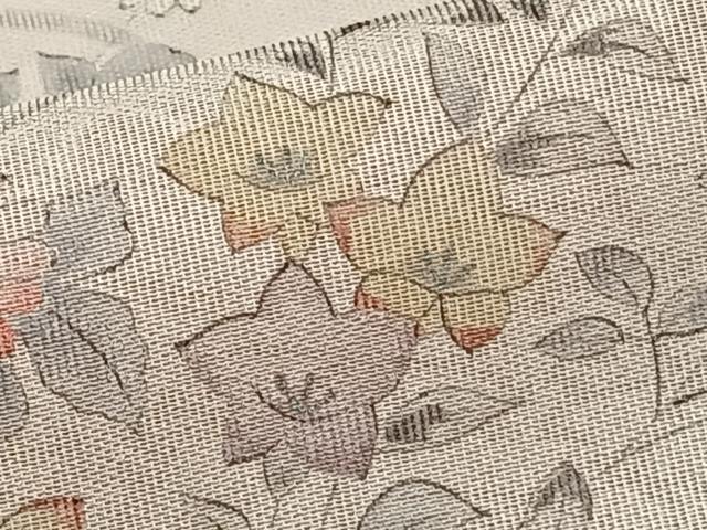 平和屋着物＊夏物　訪問着　紗　手描き　枝花青海波文　暈し染め　正絹　逸品　CABI3794xi