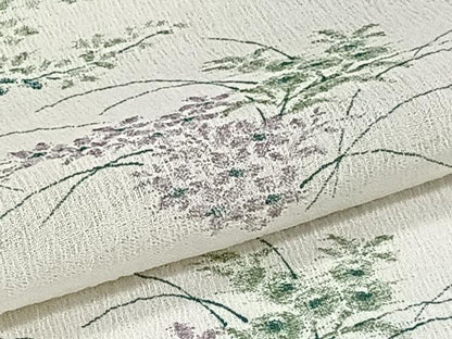 平和屋着物＊夏物　小紋　紗　草花文　洗える着物　CABI3797xi