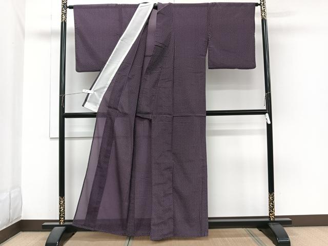 平和屋着物＊夏物　小紋　ドット柄　洗える着物　CABI3799xi