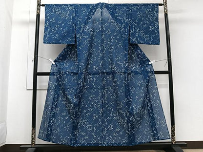 平和屋着物＊夏物　小紋　絽　萩花文　洗える着物　CABI3800xi
