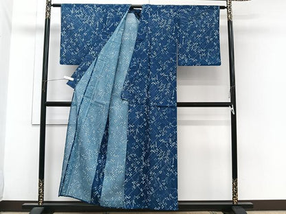 平和屋着物＊夏物　小紋　絽　萩花文　洗える着物　CABI3800xi