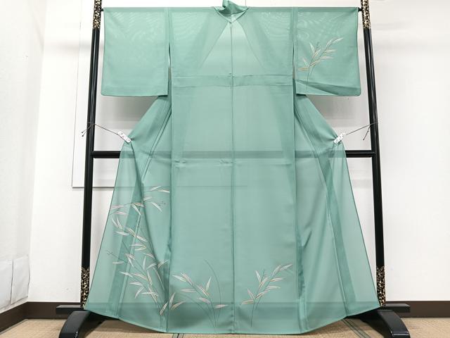 平和屋着物＊夏物　訪問着　絽　枝草花文　洗える着物　CABI3801xi