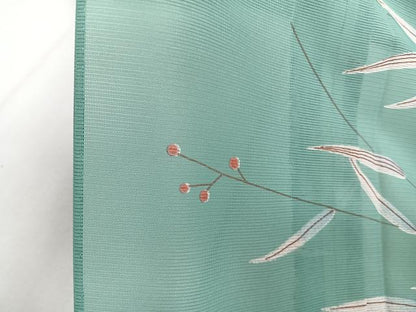 平和屋着物＊夏物　訪問着　絽　枝草花文　洗える着物　CABI3801xi