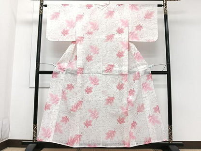 平和屋着物＊夏物　小紋　紗　乱菊　洗える着物　CABI3808xi