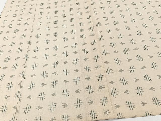 平和屋着物＊夏物　紗紬　琉球絣文　正絹　逸品　CABI3811xi