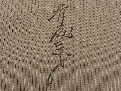 平和屋着物＊染色作家　斉藤三才　中国三大刺繍　スワトウ刺繍　夏物　訪問着　縦絽　3才鳥　暈し染め　正絹　逸品　CABI3812xi
