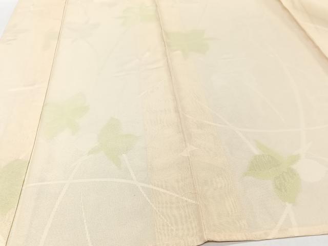 平和屋着物＊夏物　小紋　紗　枝花文　正絹　逸品　CABI3813xi