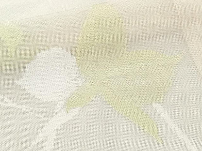 平和屋着物＊夏物　小紋　紗　枝花文　正絹　逸品　CABI3813xi