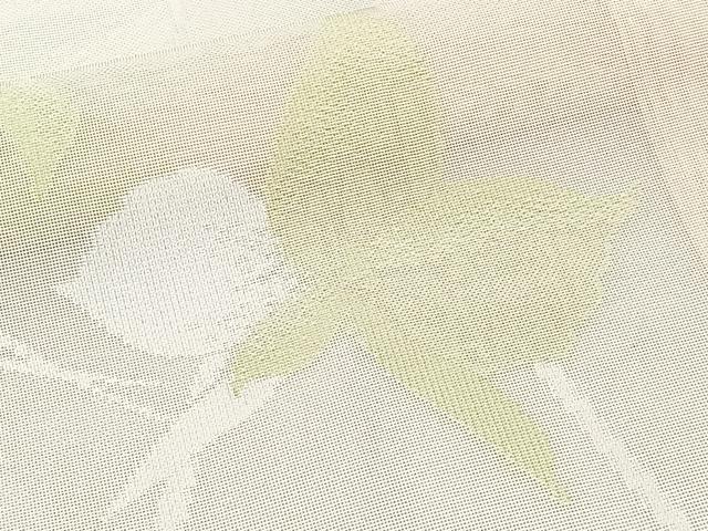 平和屋着物＊夏物　小紋　紗　枝花文　正絹　逸品　CABI3813xi