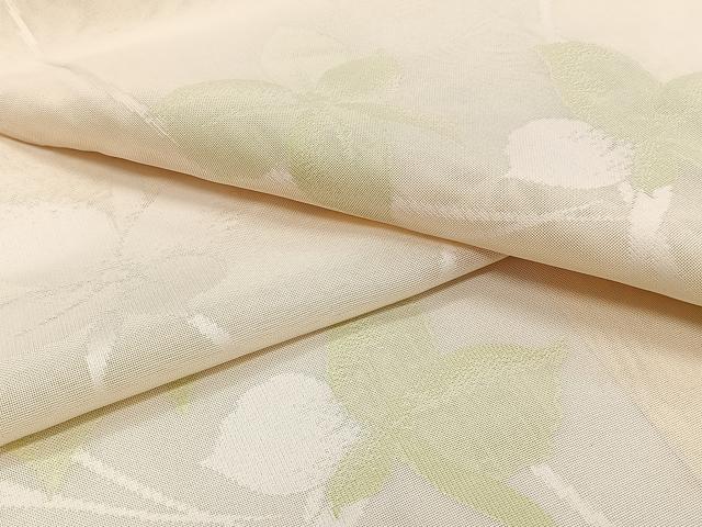 平和屋着物＊夏物　小紋　紗　枝花文　正絹　逸品　CABI3813xi