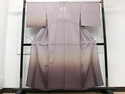 平和屋着物＊夏物　訪問着　絽　霞墨流し文　暈し染め　正絹　逸品　CABI3815xi