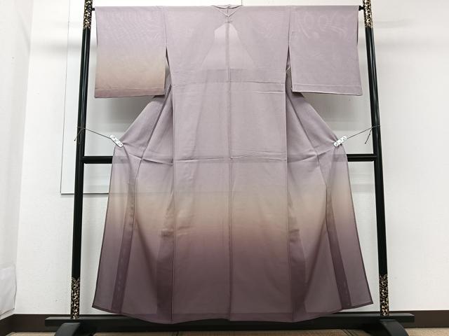 平和屋着物＊夏物　訪問着　絽　霞墨流し文　暈し染め　正絹　逸品　CABI3815xi