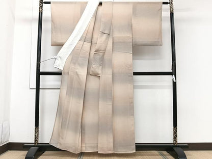 平和屋着物＊夏物　小紋　紗紬　霞文　正絹　逸品　CABI3816xi