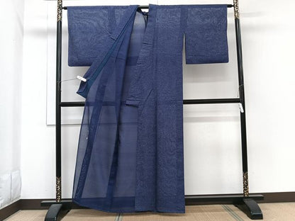 平和屋着物＊京童人形絵師　高橋翠延　夏物　小紋　紋絽　霞文　正絹　逸品　CABI3817xi