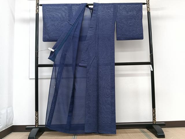平和屋着物＊京童人形絵師　高橋翠延　夏物　小紋　紋絽　霞文　正絹　逸品　CABI3817xi