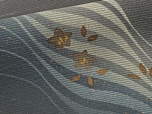 平和屋着物＊夏物　訪問着　絽　流水鴛鴦草文　暈し染め　金銀彩　正絹　逸品　CABI3818xi