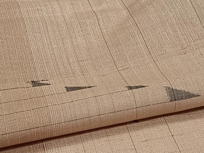 平和屋着物＊夏物　紗紬　間道幾何学文　正絹　逸品　CABI3819xi