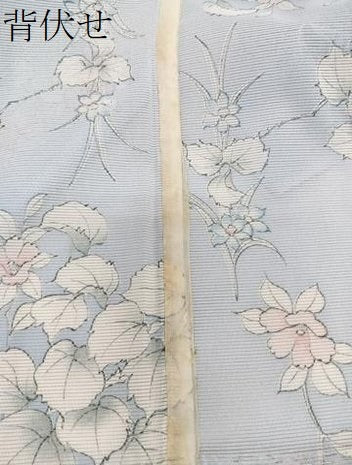 平和屋着物＊夏物　小紋　絽　草花文　洗える着物　CABI3822xi