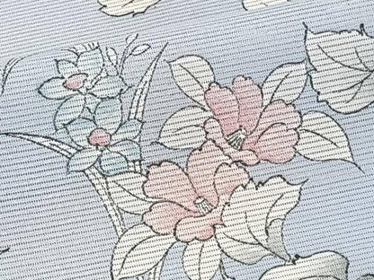 平和屋着物＊夏物　小紋　絽　草花文　洗える着物　CABI3822xi
