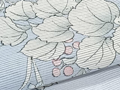 平和屋着物＊夏物　小紋　絽　草花文　洗える着物　CABI3822xi
