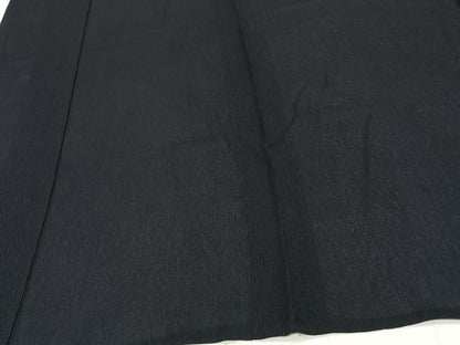 平和屋着物＊夏物　男性　お召　紗　霞文　黒地　正絹　逸品　CABI3828xi