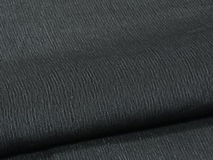 平和屋着物＊夏物　男性　お召　紗　霞文　黒地　正絹　逸品　CABI3828xi