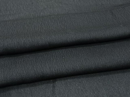 平和屋着物＊夏物　男性　お召　紗　霞文　黒地　正絹　逸品　CABI3828xi