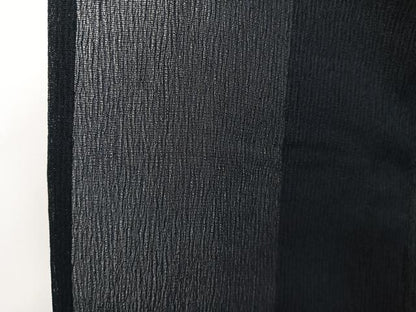 平和屋着物＊夏物　男性　お召　紗　霞文　黒地　正絹　逸品　CABI3828xi
