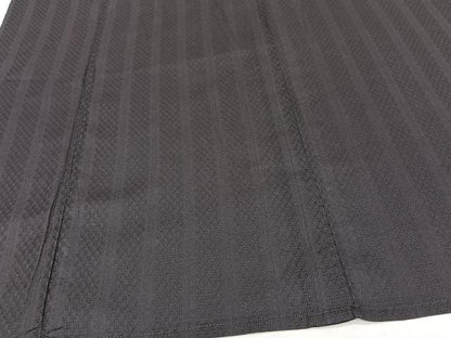 平和屋着物∴夏物　男性　小紋・浴衣兼用　間道　源氏鼠色　綿　逸品　CABI3831xi