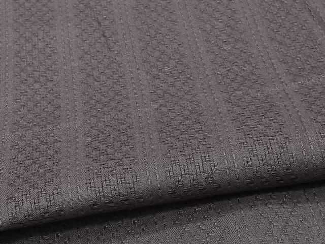 平和屋着物∴夏物　男性　小紋・浴衣兼用　間道　源氏鼠色　綿　逸品　CABI3831xi