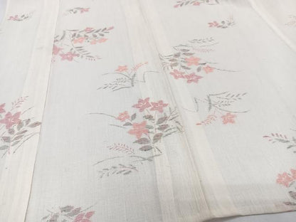 平和屋着物＊夏物　小紋　紗　草花文　洗える着物　CABI3832xi