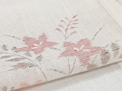 平和屋着物＊夏物　小紋　紗　草花文　洗える着物　CABI3832xi