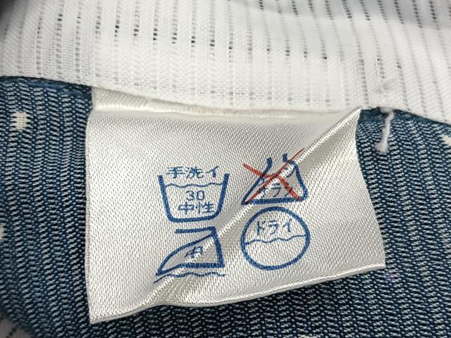 平和屋着物＊夏物　小紋　絽　間道花文　洗える着物　CABI3835xi