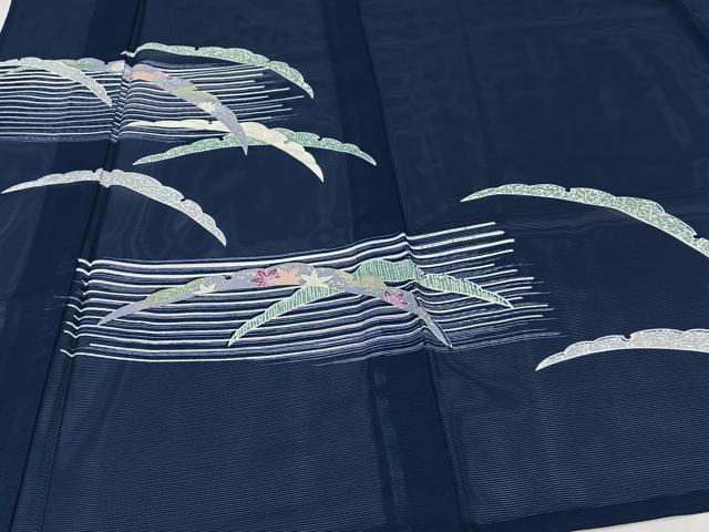 平和屋着物＊夏物　訪問着　絽　雪輪芝花文　洗える着物　CABI3836xi