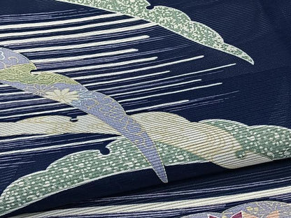 平和屋着物＊夏物　訪問着　絽　雪輪芝花文　洗える着物　CABI3836xi