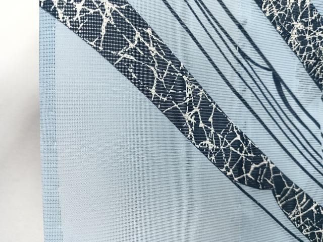 平和屋着物＊夏物　訪問着　絽　斜縞　洗える着物　CABI3839xi