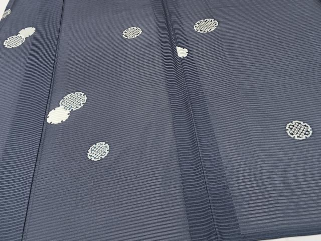 平和屋着物＊夏物　小紋　絽　雪輪鹿の子文　三越扱い　正絹　逸品　CABI3841xi