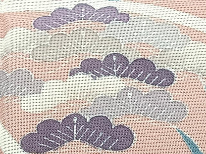 平和屋着物＊夏物　訪問着　絽　地紙草花文　正絹　逸品　CABI3851xi