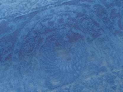 平和屋着物＊夏物　色留訪問着　横段鳳凰花紋紗　青藍色　正絹　逸品　未使用　CABI3853xi