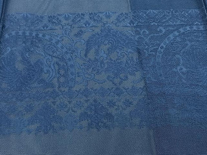 平和屋着物＊夏物　色留訪問着　横段鳳凰花紋紗　青藍色　正絹　逸品　未使用　CABI3853xi