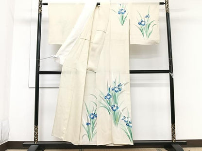平和屋着物＊夏物　訪問着　絽　草花文　正絹　逸品　CABI3854xi