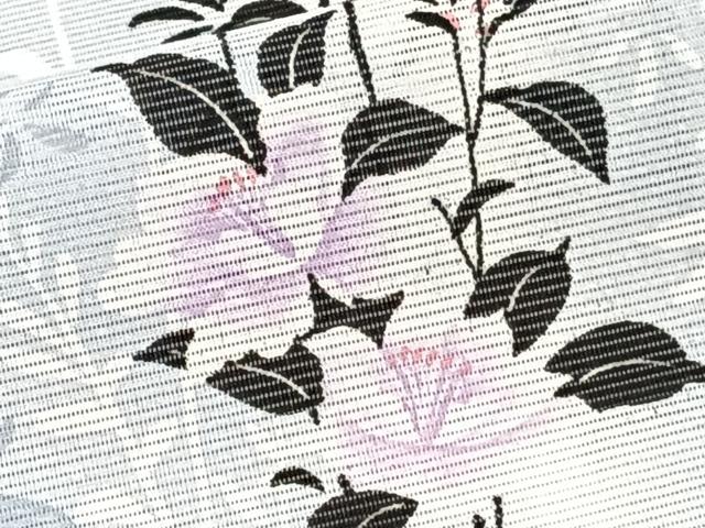 平和屋着物＊夏物　小紋　絽　枝垂れ花文　洗える着物　CABI3858xi