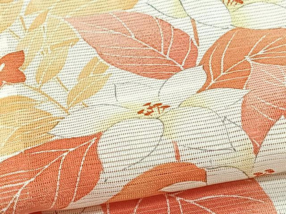平和屋着物＊夏物　小紋　絽　草花文　洗える着物　CABI3862xi