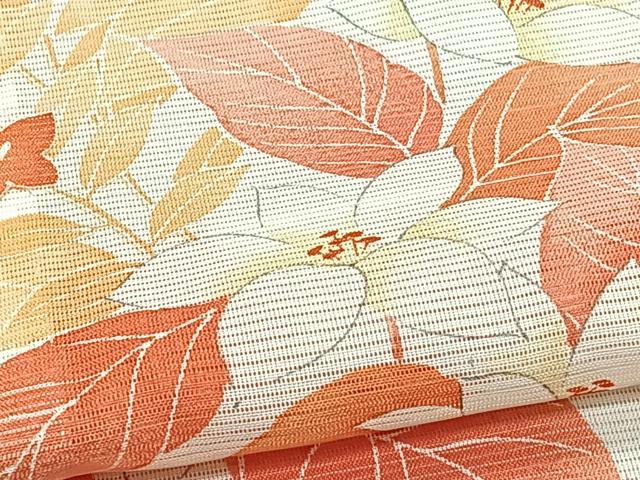平和屋着物＊夏物　小紋　絽　草花文　洗える着物　CABI3862xi