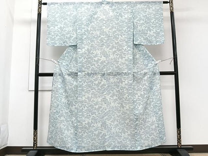 平和屋着物＊夏物　小紋　絽　風景文　洗える着物　CABI3863xi