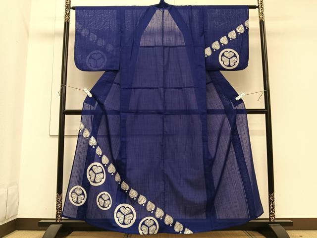 平和屋着物＊夏物　訪問着　紗　花丸文　洗える着物　CABI3865xi