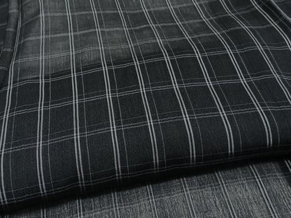 平和屋着物＊夏物　お召　紗　格子　正絹　逸品　CABI3867xi