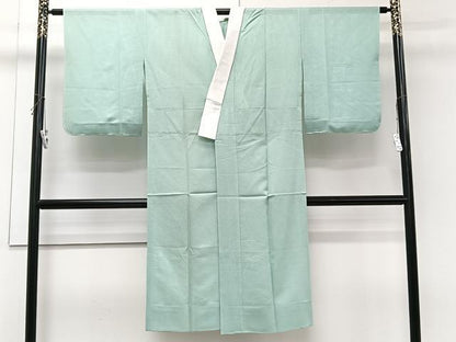 平和屋着物＊夏物　長襦袢　絽　枝花文　青竹色　正絹　逸品　CABI3868xi