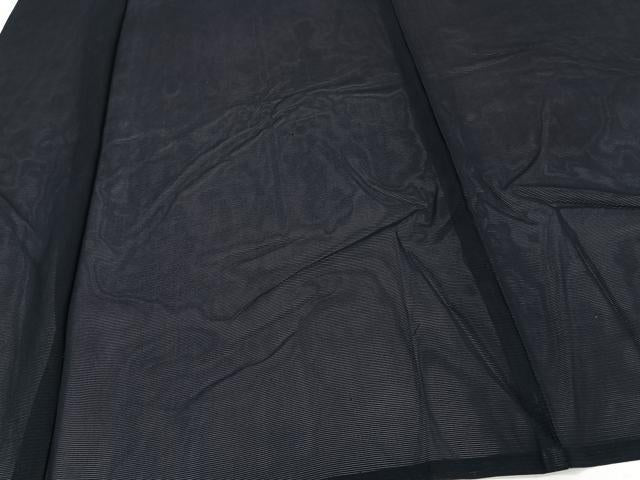 平和屋着物＊夏物　色無地　絽　紫黒色　正絹　逸品　CABI3869xi