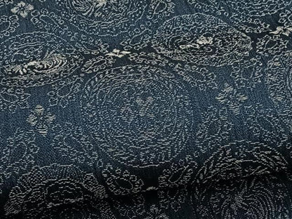 平和屋着物＊夏物　お召　鳳凰丸菱文　正絹　逸品　CABI3870xi